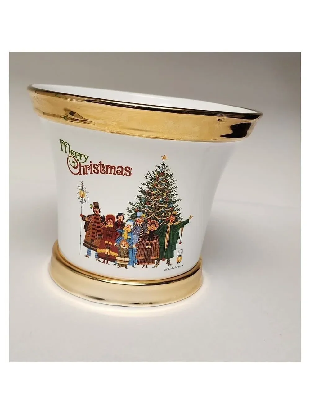CHARLES WYSOCKI 2004 TELEFLORA MERRY CHRISTMAS PLANTER Vase